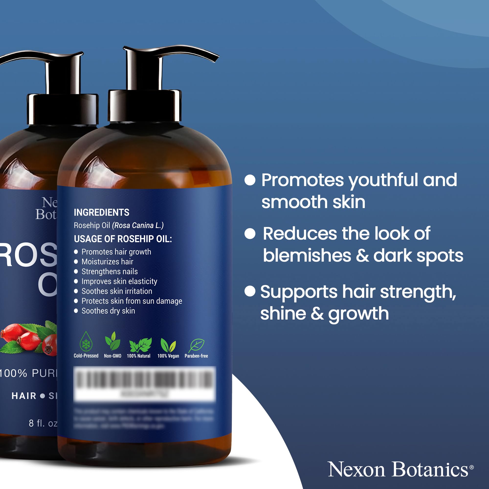 Nexon Botanics Rosehip Oil during gua sha massage session.