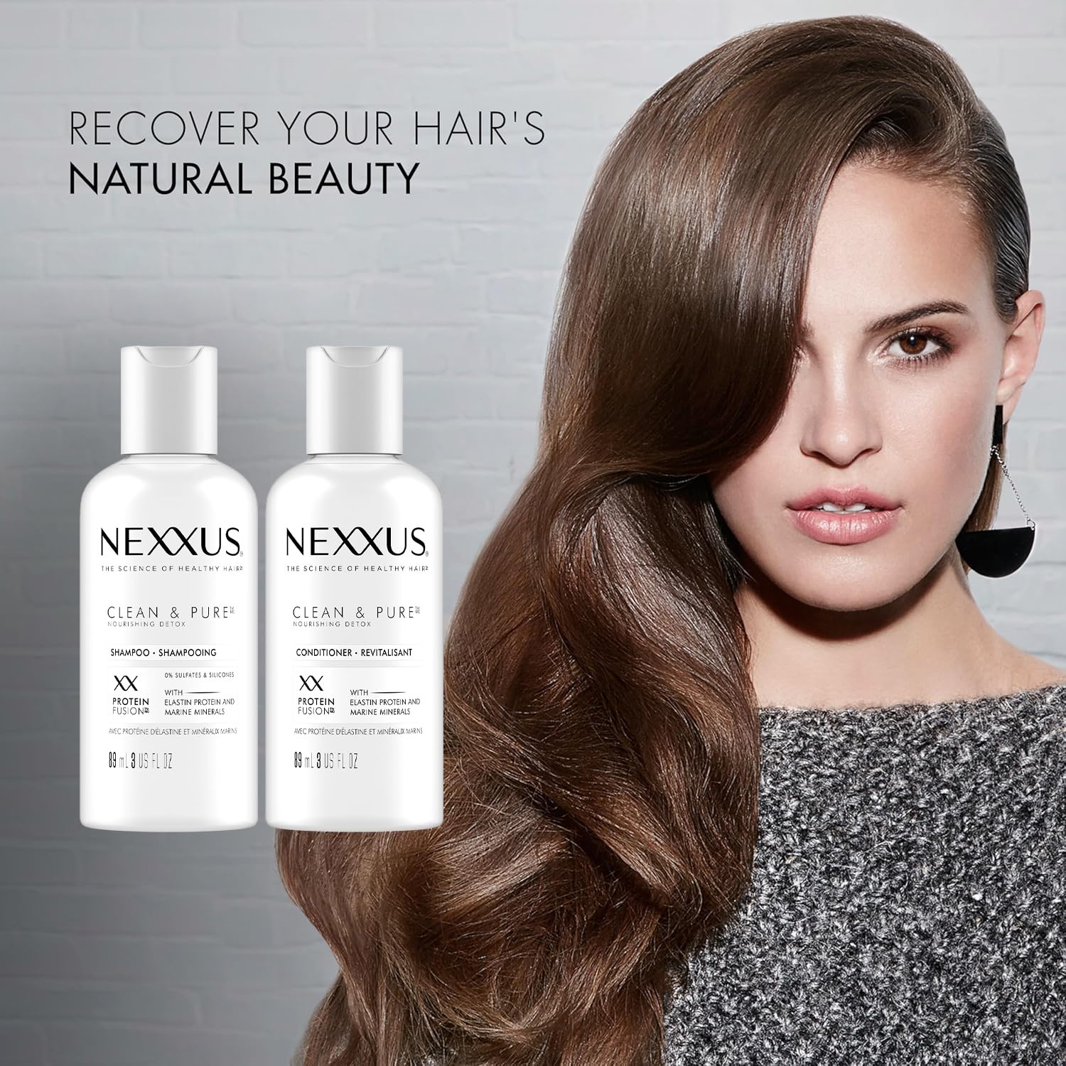 Nexxus acondicionador de viaje: acabado suave y cabello más manejable.