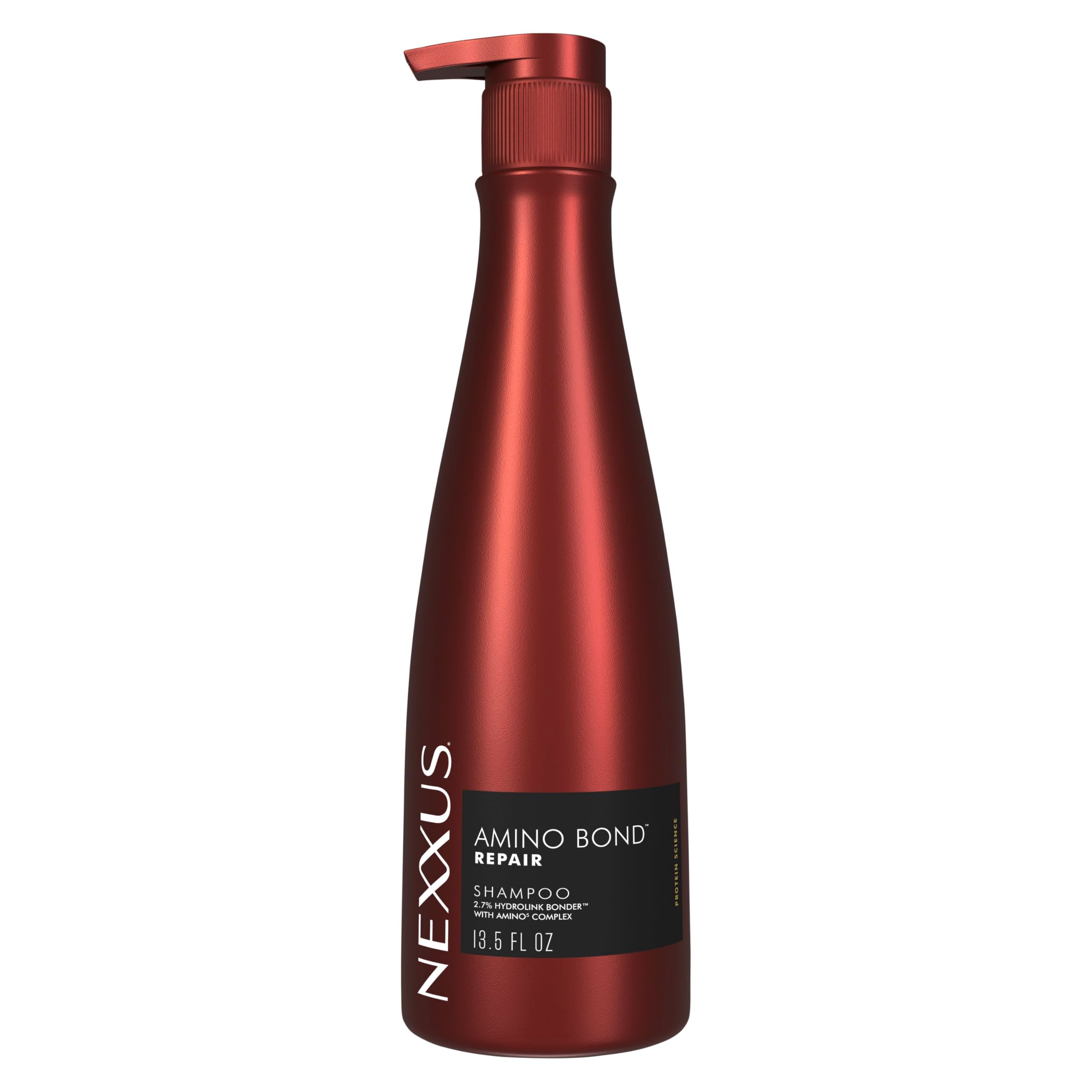 Nexxus Amino Bond champú para cabello dañado ofrece limpieza suave y fortalecimiento.