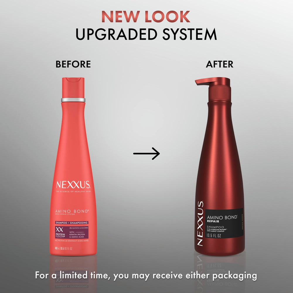 Nexxus Amino Bond keratina y aminoácidos fortalecen la estructura del cabello desde el interior.