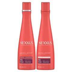 Nexxus Bond Repair Shampoo bottle close-up highlighting bond-strengthening formula