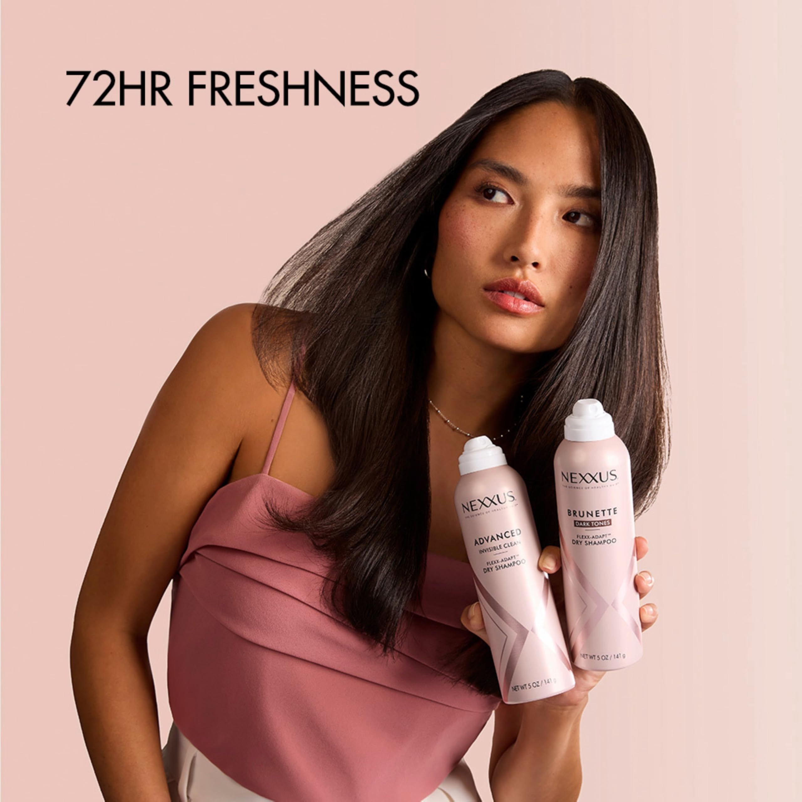 Nexxus Brunette Dry Shampoo aroma-rosas-lirio, perfume ligero para la mañana