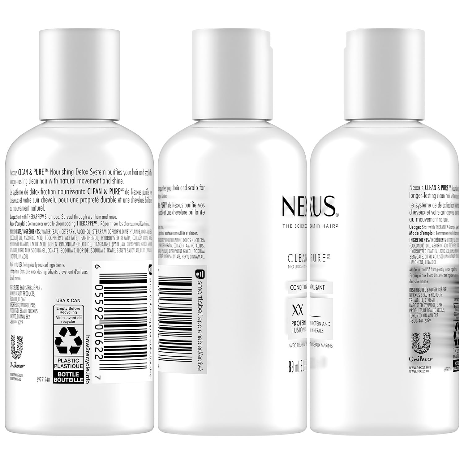 Nexxus champú de viaje: textura cremosa para una limpieza agradable.