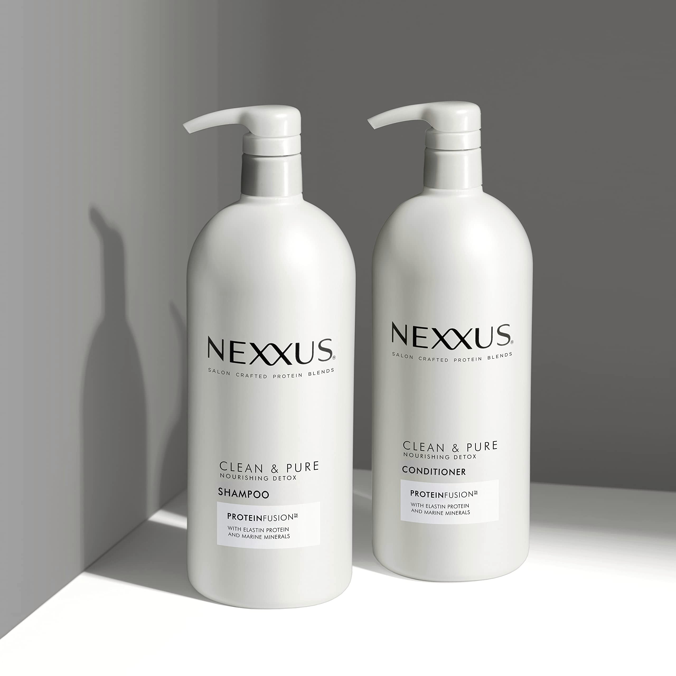 Detox routine steps graphic for Nexxus Clean & Pure.
