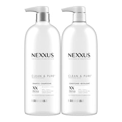 Nexxus Clean & Pure detox shampoo bottle for refreshed hair.