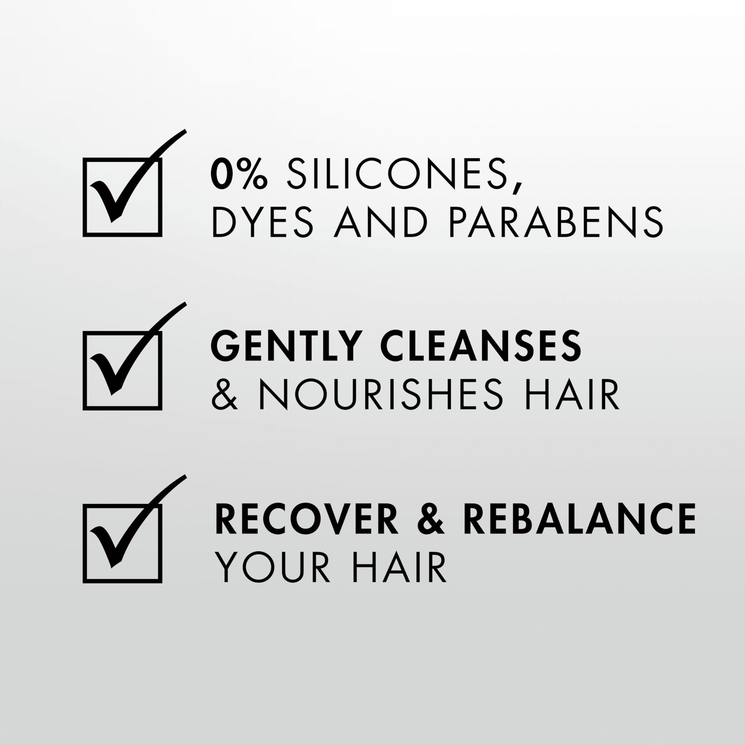 Nexxus Clean & Pure label: silicone, dye, parabens-free formula.