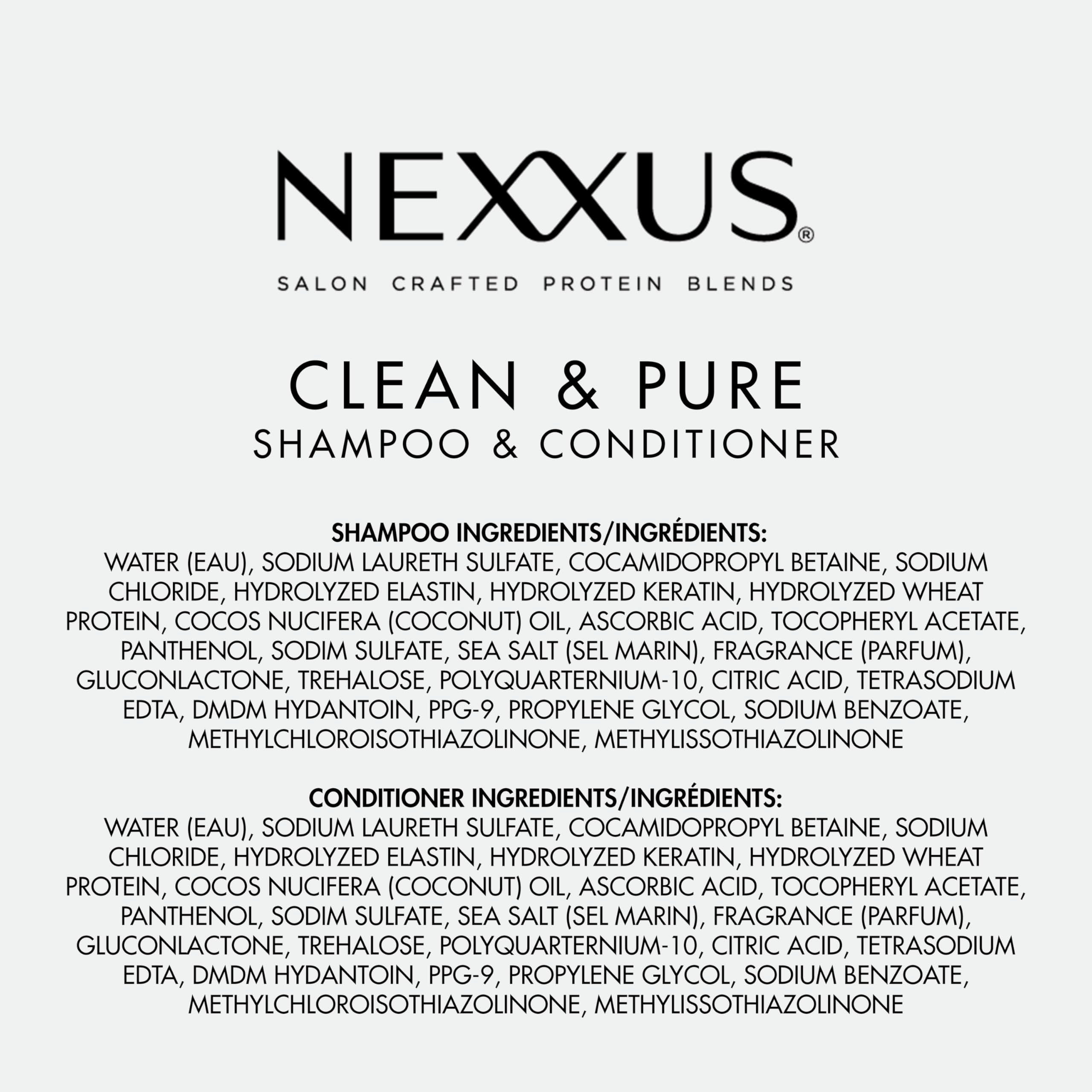 Soft, shiny hair after using Nexxus Clean & Pure.