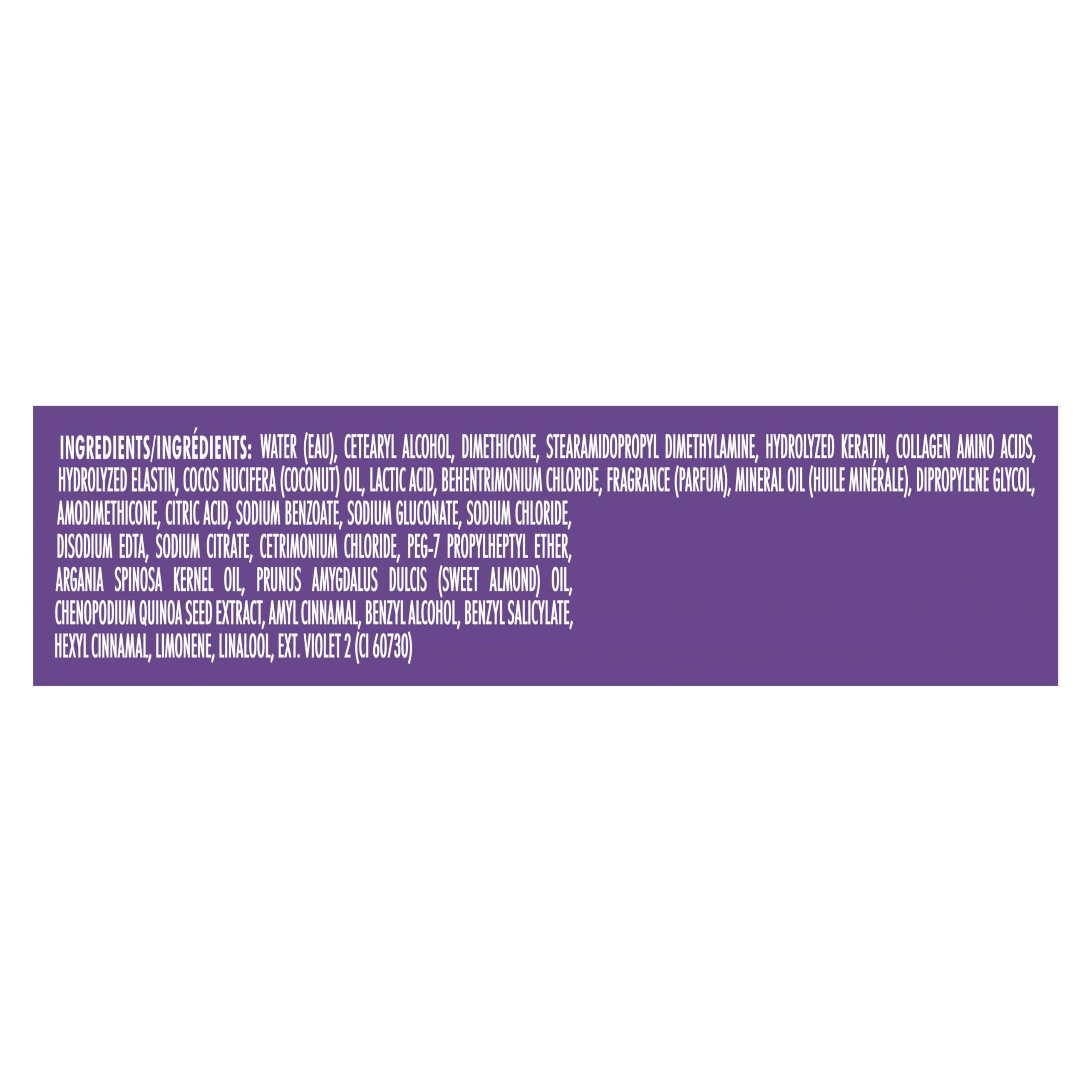 Modelo con cabello rubio brillante tras usar Nexxus Color Assure Purple Conditioner.