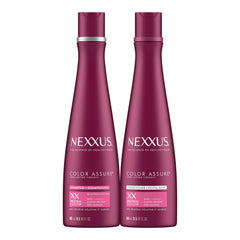 Nexxus Color Assure shampoo bottle highlighting color protection for vibrant color.