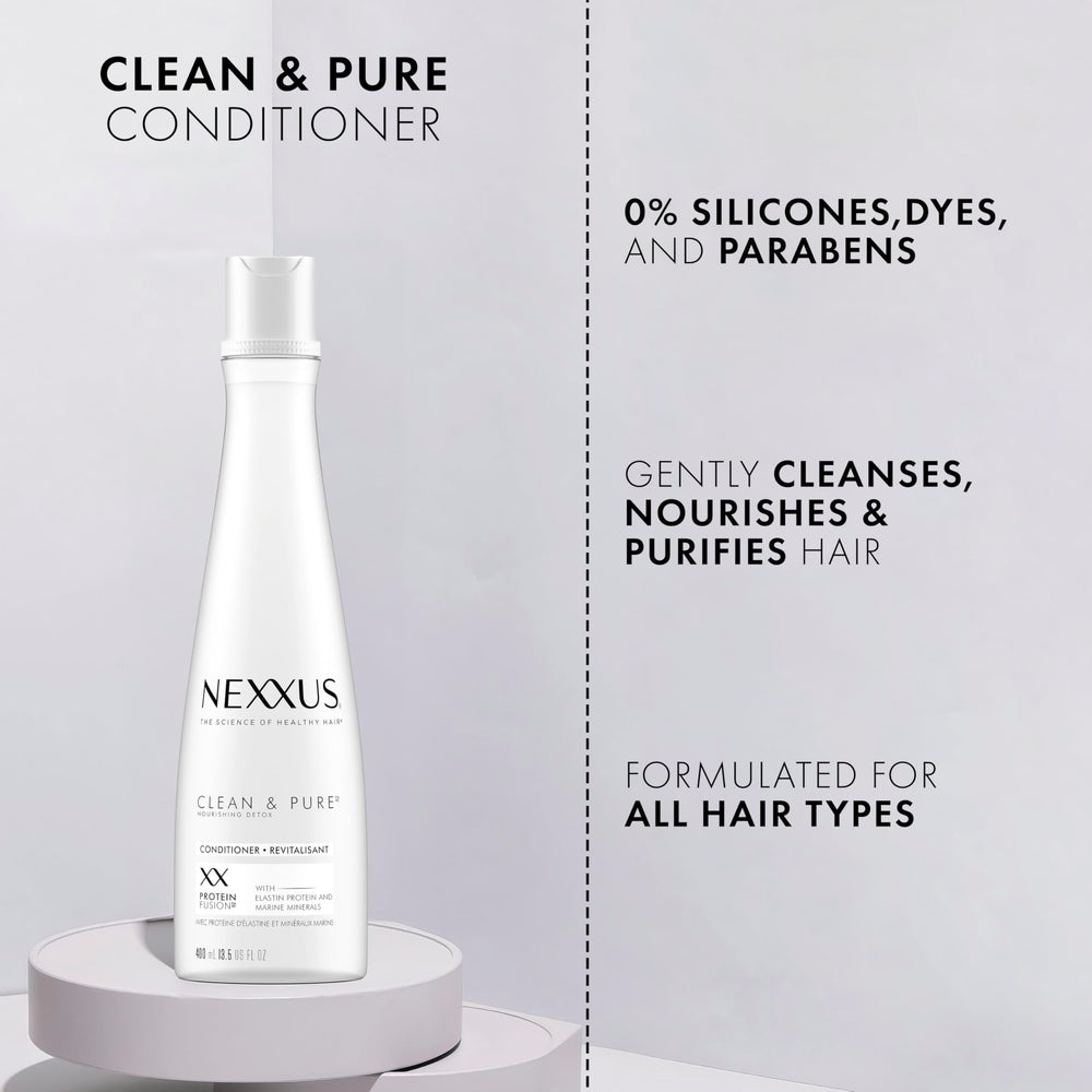 Nexxus acondicionador sin siliconas y parabenos para un cuidado ligero.
