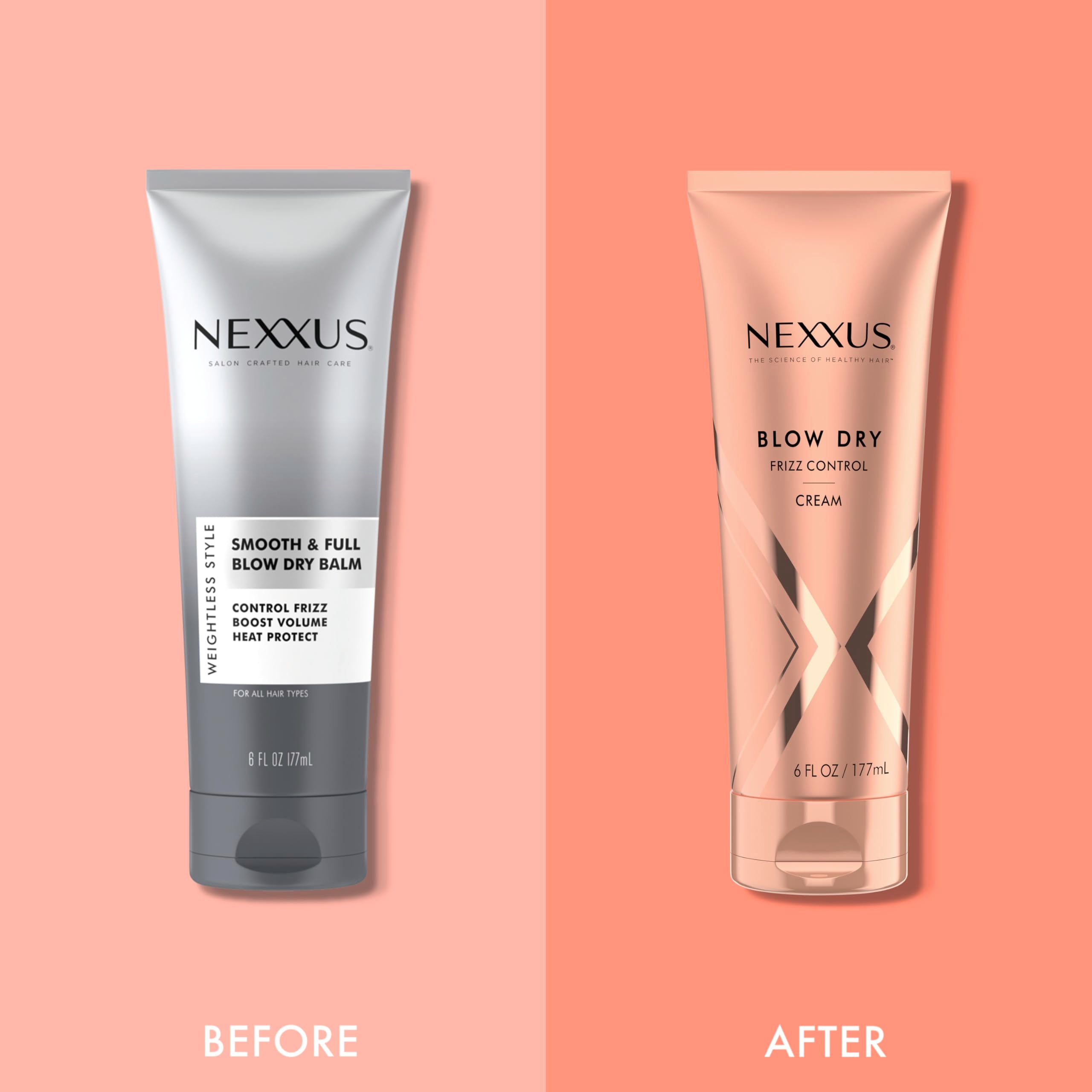 Volumen dinámico gracias a la crema de secado Nexxus.