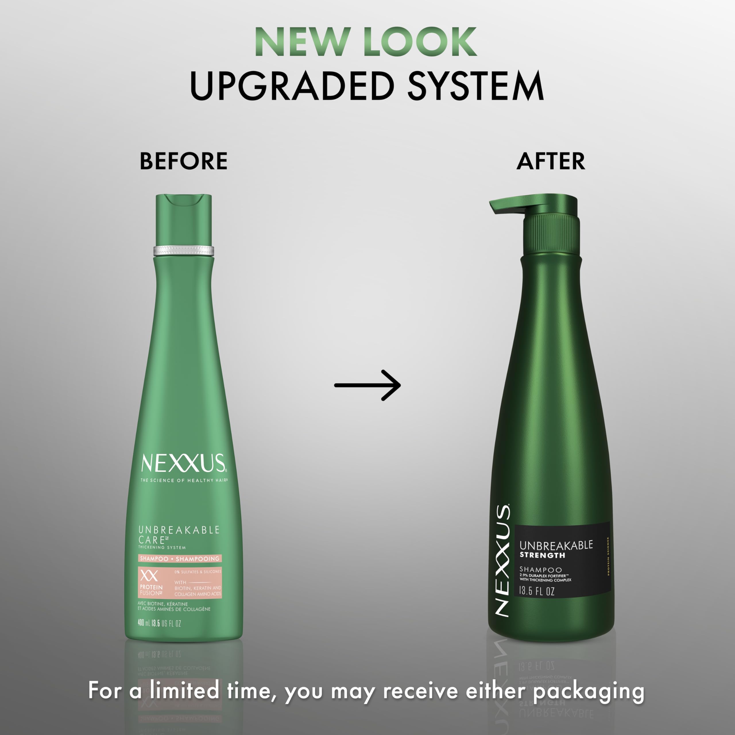 Nexxus Cuidado Inquebrantable champú espumoso, limpieza suave y efectiva
