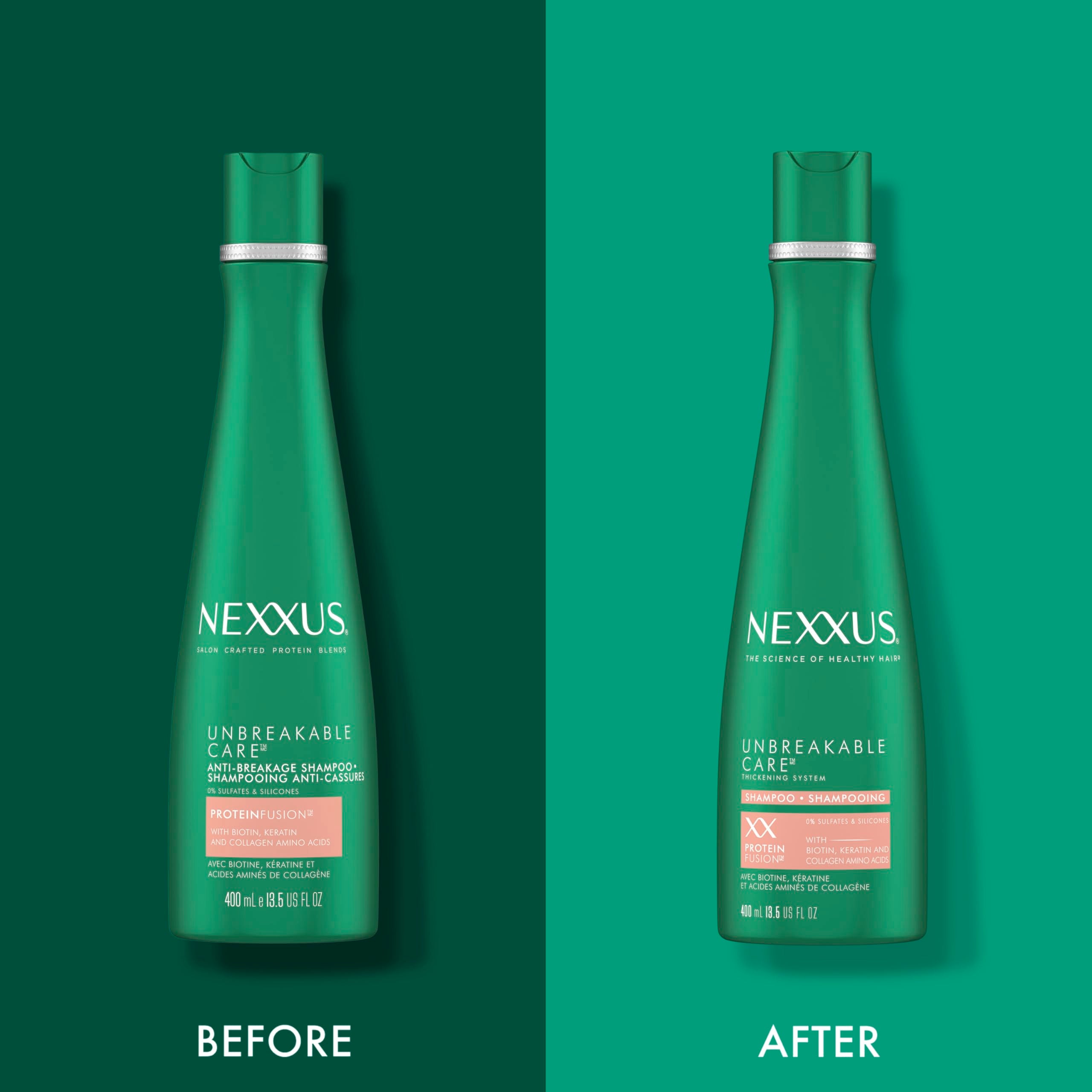 Nexxus Cuidado Inquebrantable sistema con keratina y colágeno