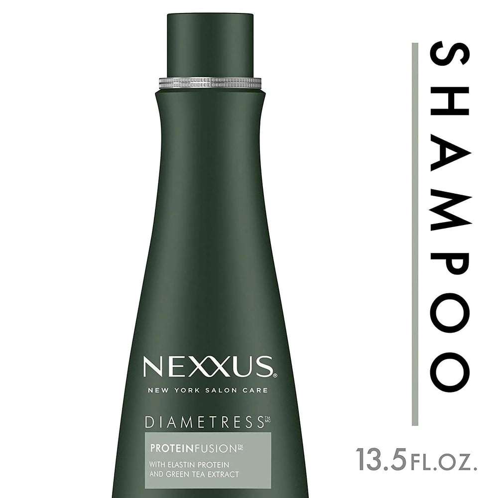 Shelf display of Nexxus DIAMETRESS 2-pack supports easy shopping and value.