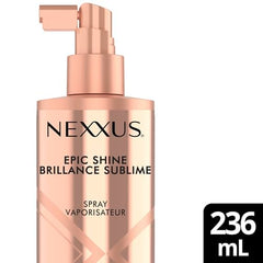 Nexxus Epic Shine Spray promete brillo prismático y control del frizz