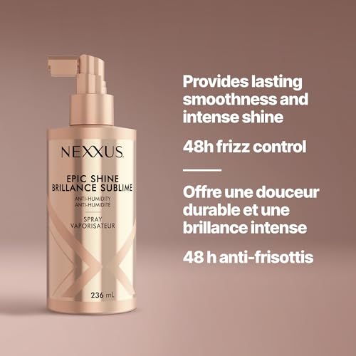 Nexxus Epic Shine Spray uso tras lavar para activar el brillo al secar