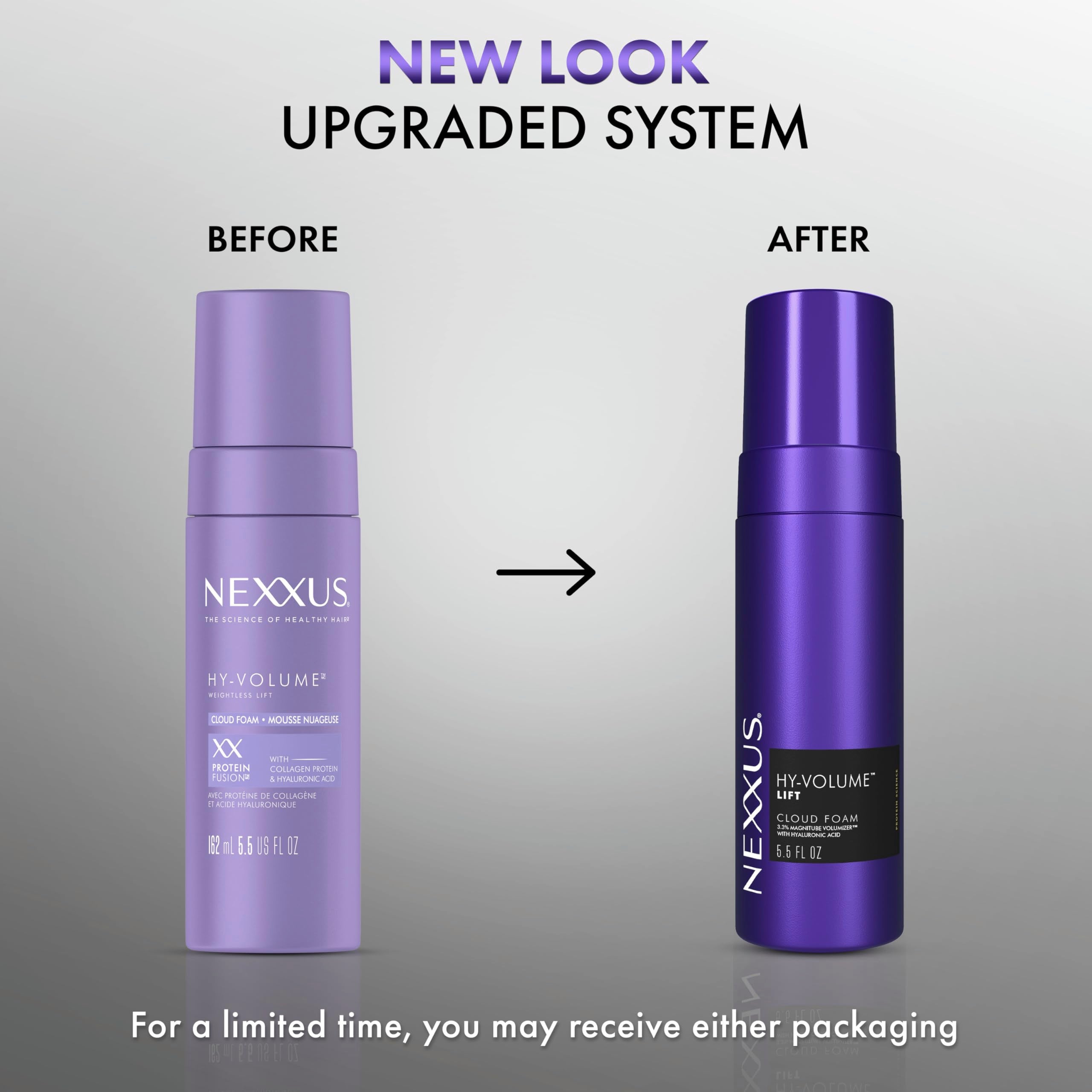 Nexxus Hy-Volume Cloud Foam ofrece volumen visible y soporte ligero sin peso