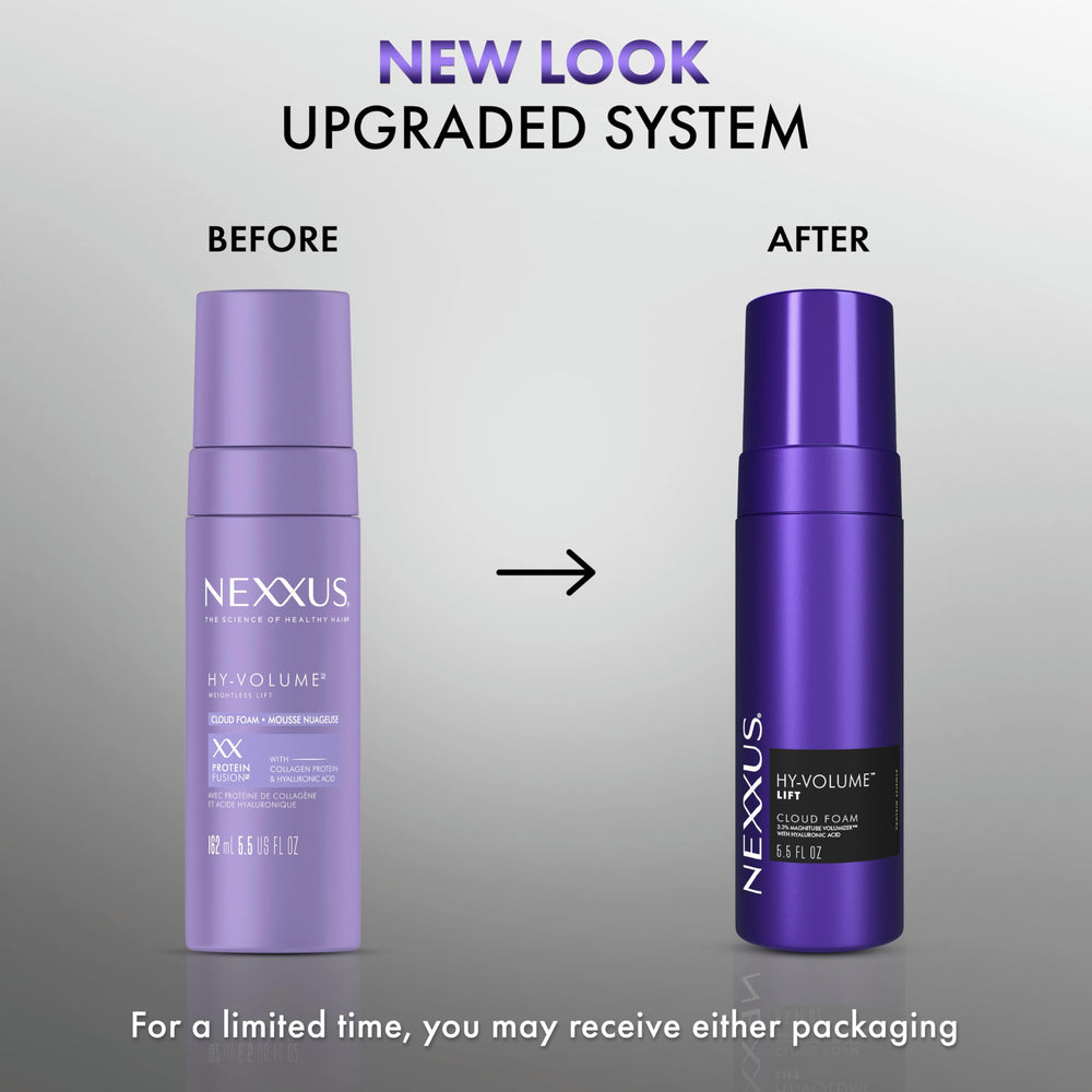 Nexxus Hy-Volume Cloud Foam ofrece volumen visible y soporte ligero sin peso