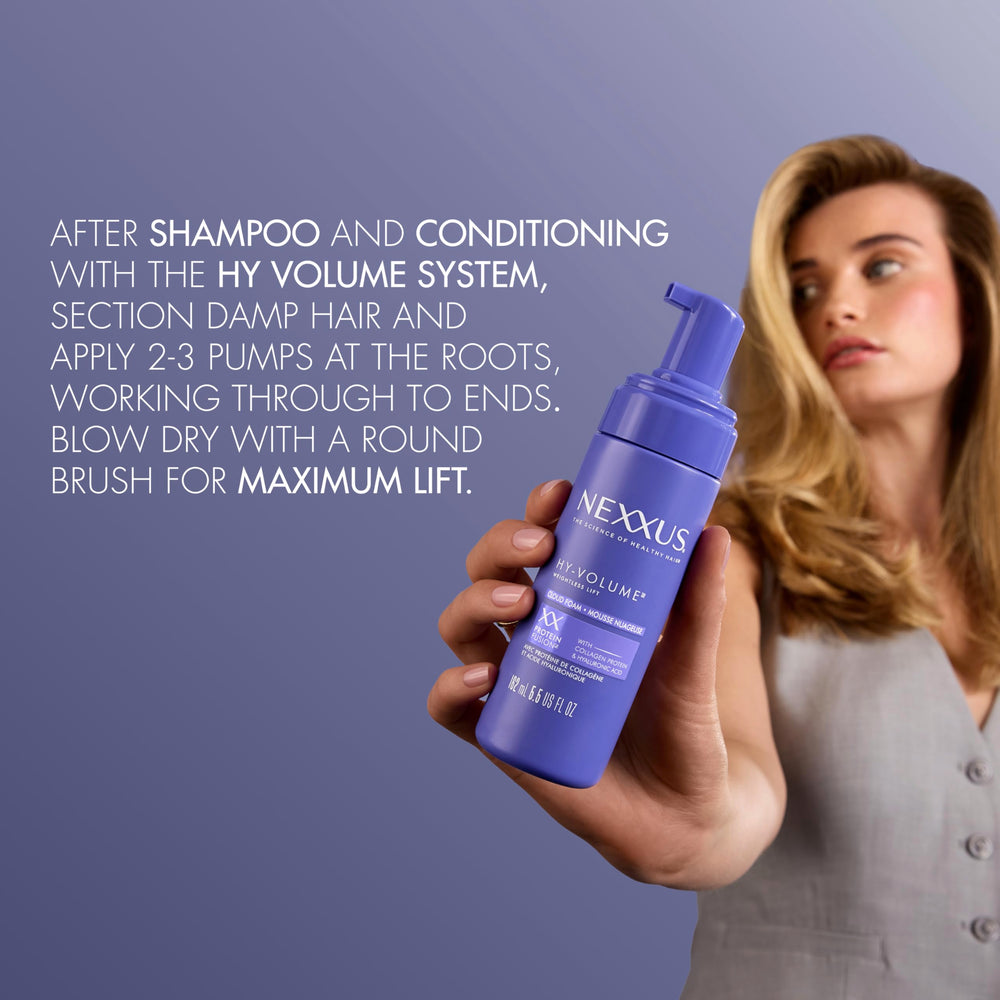 Nexxus Hy-Volume Cloud Foam protege contra la humedad y el calor