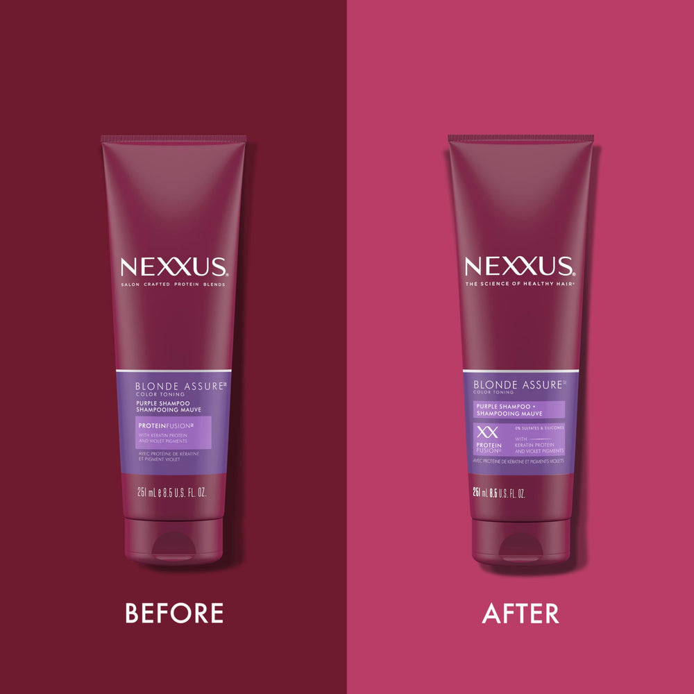Nexxus infusión de proteínas y keratina, protege el cabello rubio
