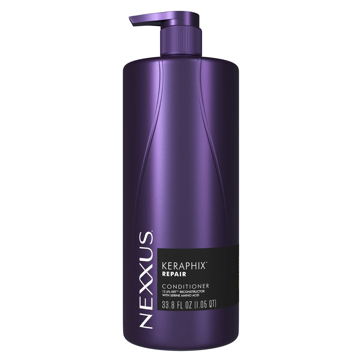 Nexxus Keraphix conditioner bottle front highlights damage repair benefits for hair