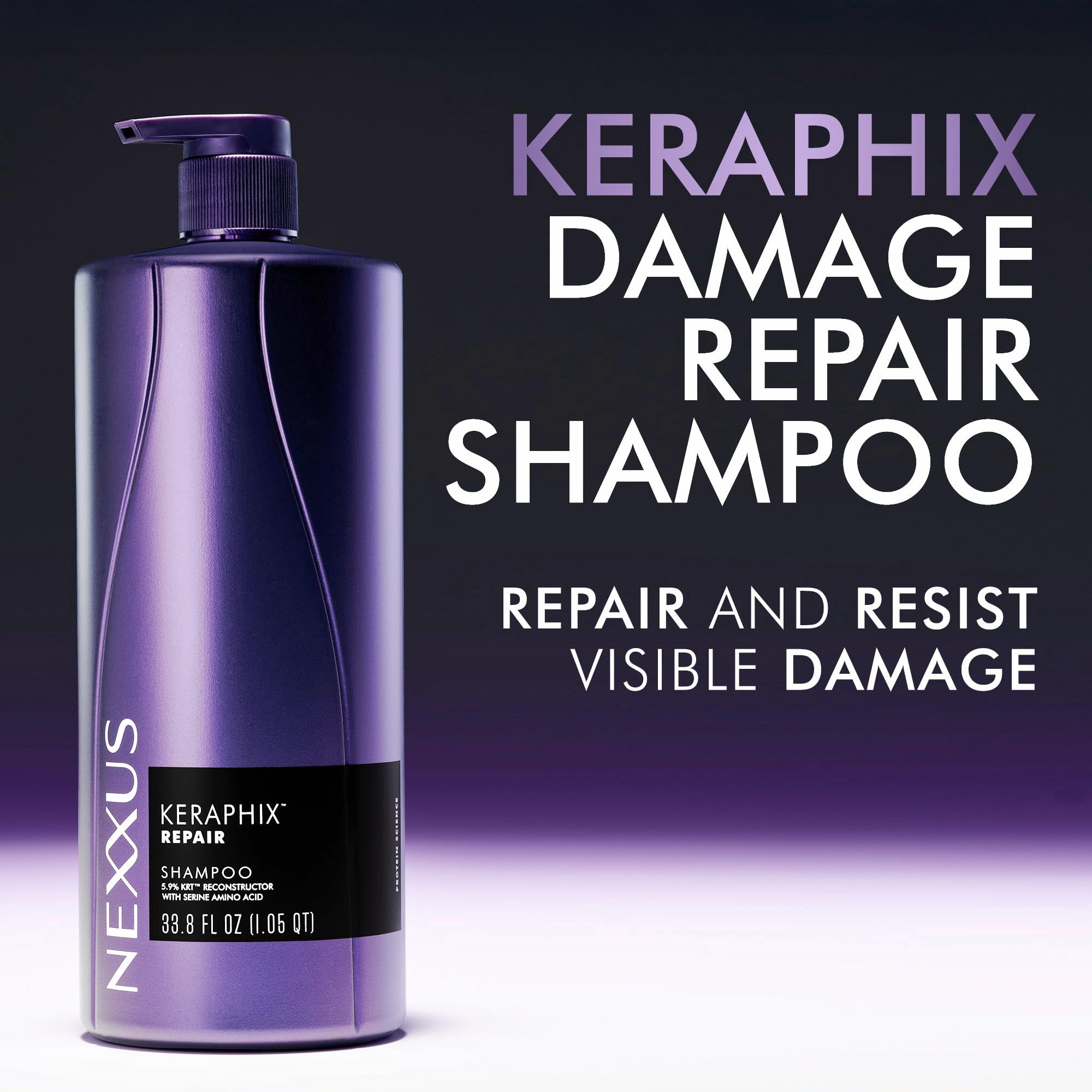 Nexxus Keraphix conditioner tube emphasizing deep moisture and softness for damaged hair.