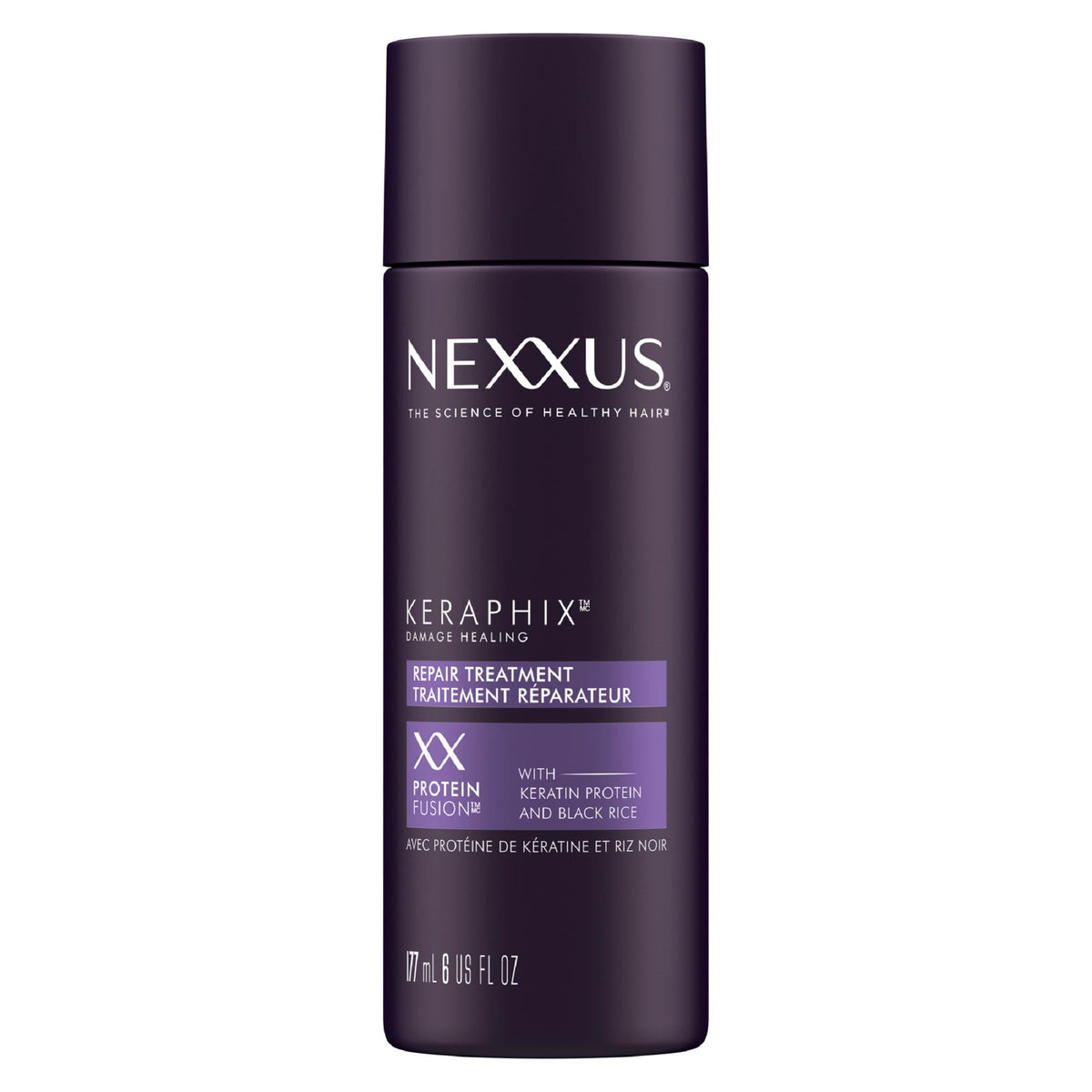 Nexxus Keraphix crema reparadora pre-lavado lista para aplicar suavemente el cabello