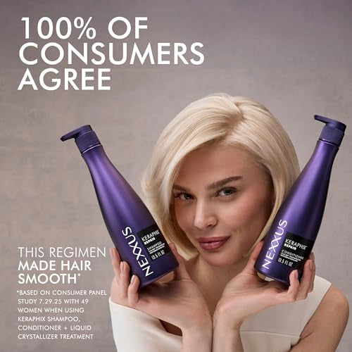Nexxus Keraphix hidratación profunda que mejora la suavidad del cabello.