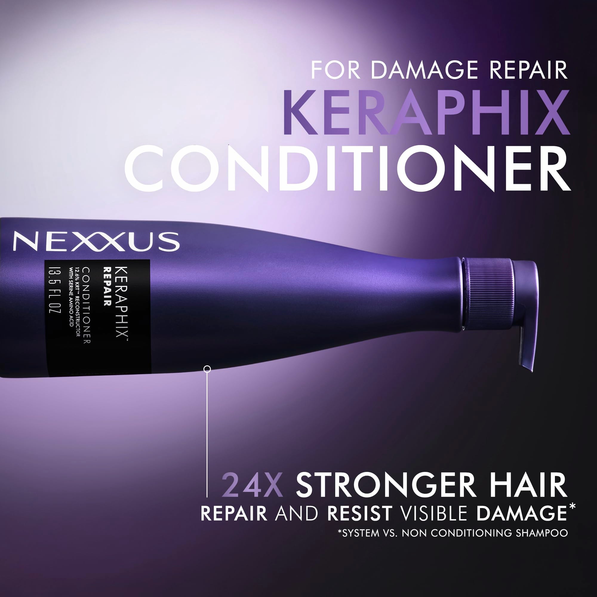Nexxus Keraphix sellado de la cutícula, mejora la elasticidad capilar.