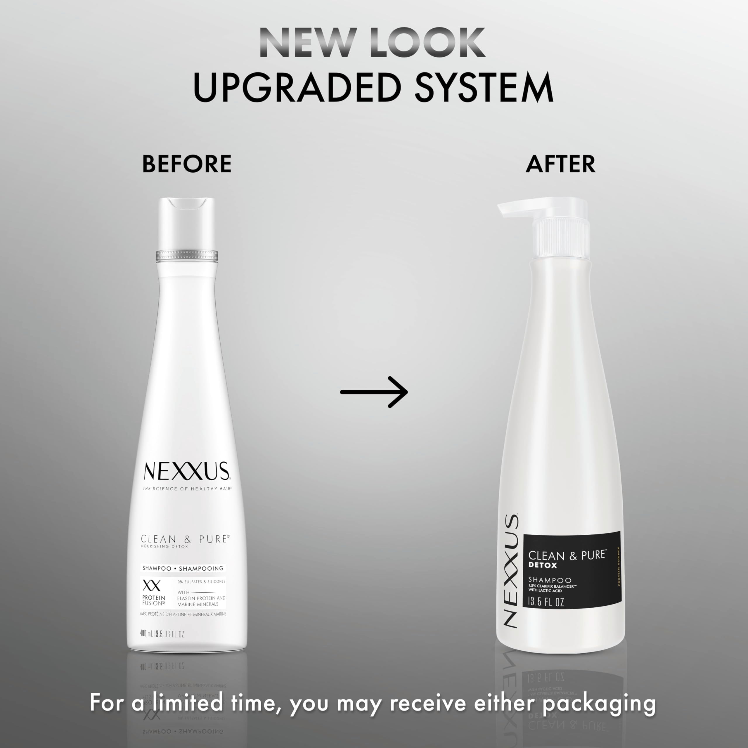 Nexxus Limpio y Puro champú detox para cabello revela brillo y movimiento natural