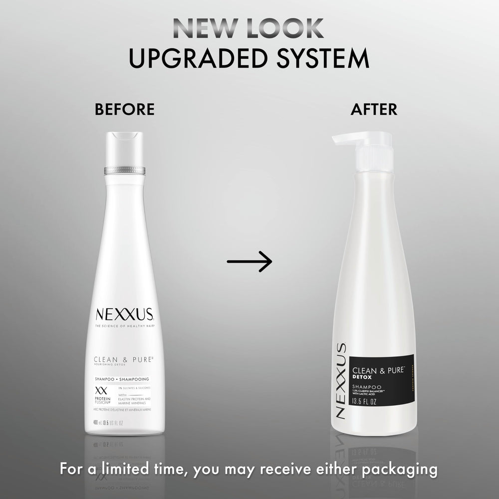 Nexxus Limpio y Puro champú detox para cabello revela brillo y movimiento natural