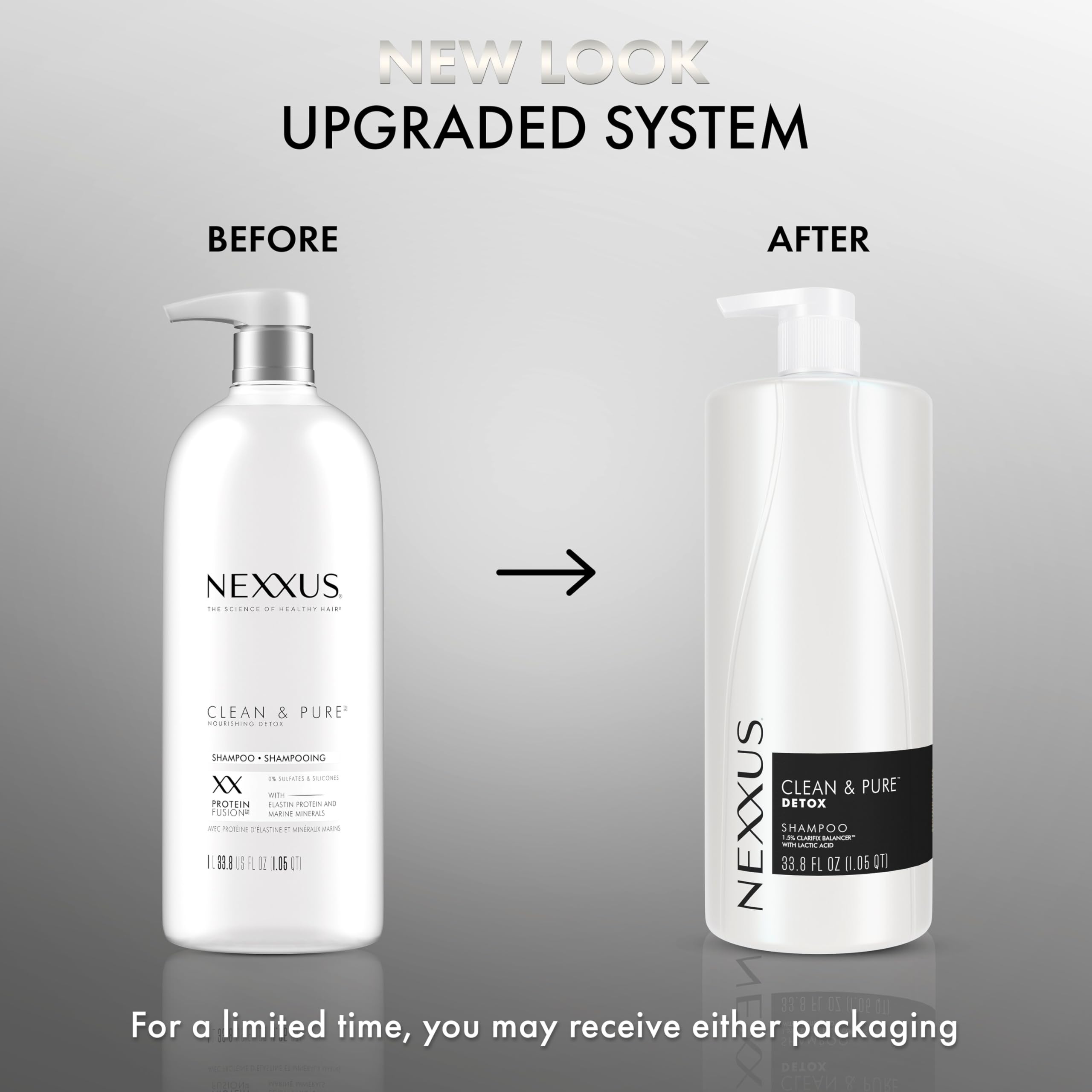Nexxus marine minerals in the formula supporting nourishment for all hair types.