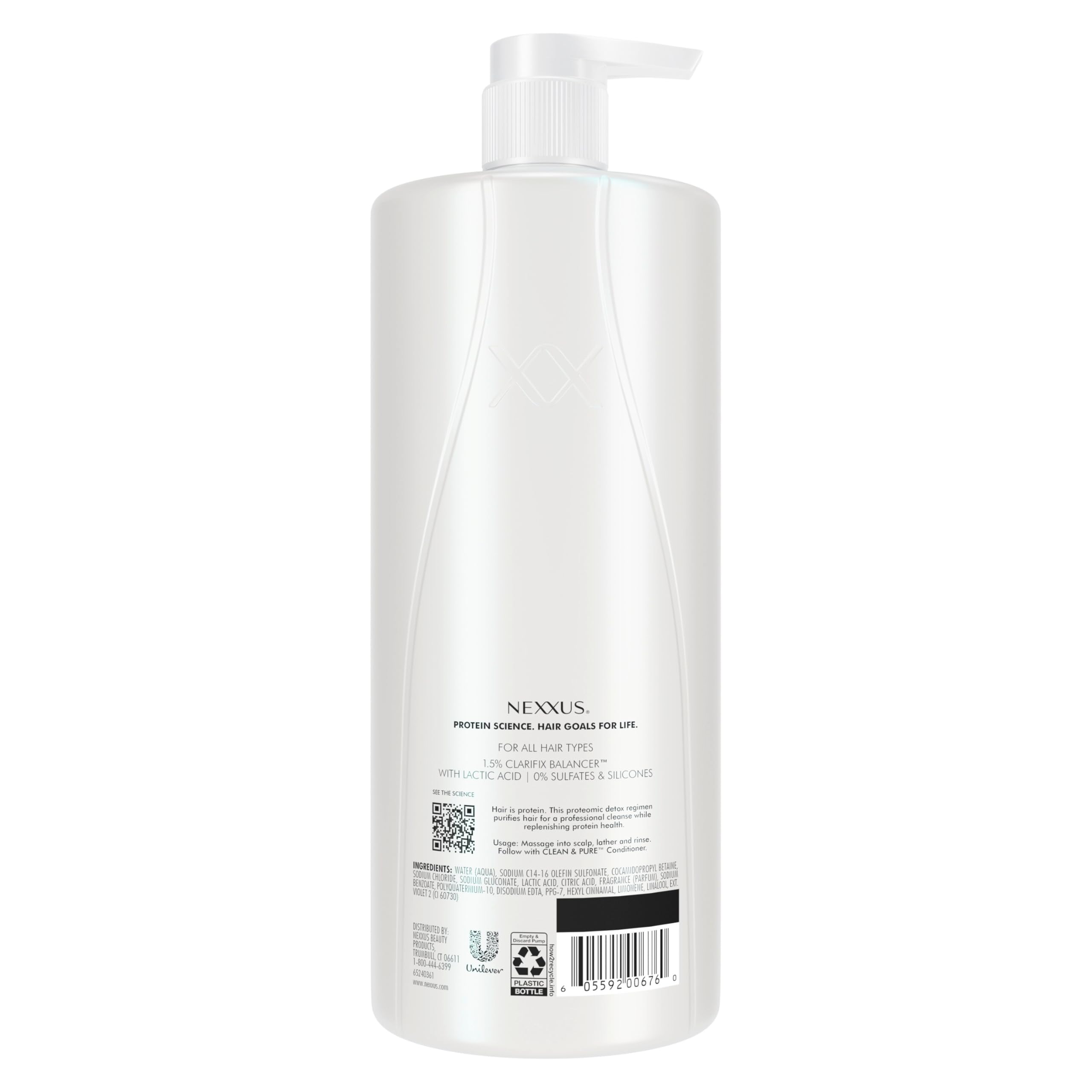 Nexxus ProteinFusion elastin protein blend highlighting strength and moisture benefits.