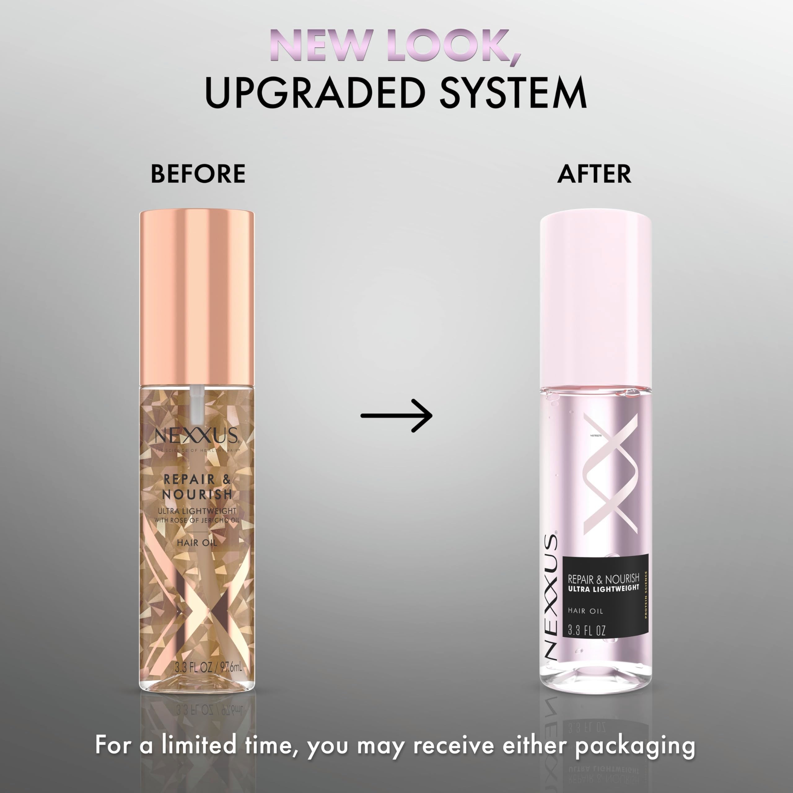 Nexxus Styling Hair Oil textura ultraligera sin pesadez.