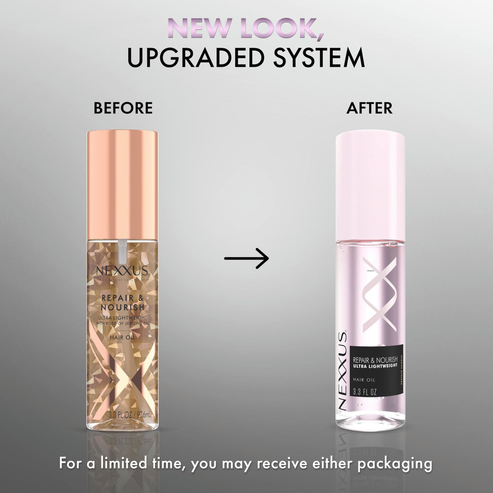 Nexxus Styling Hair Oil textura ultraligera sin pesadez.