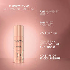 Nexxus Travel Mousse aroma rosa, lujo ligero para cada peinado