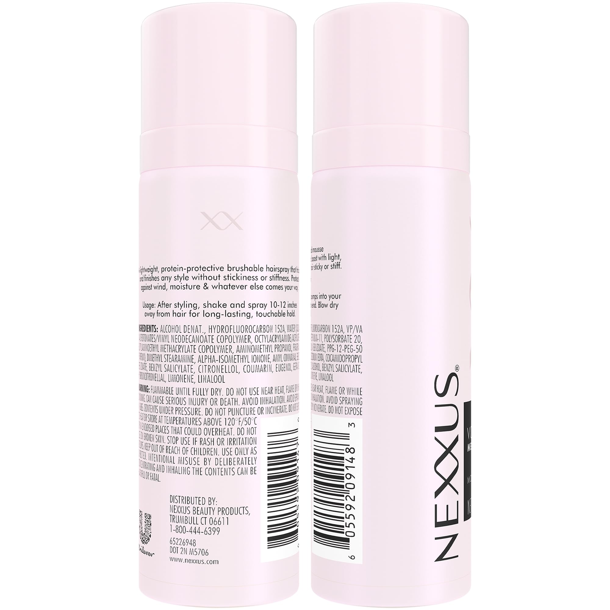 Nexxus travel-size hairspray 1.5 oz bottle for on-the-go touch-ups