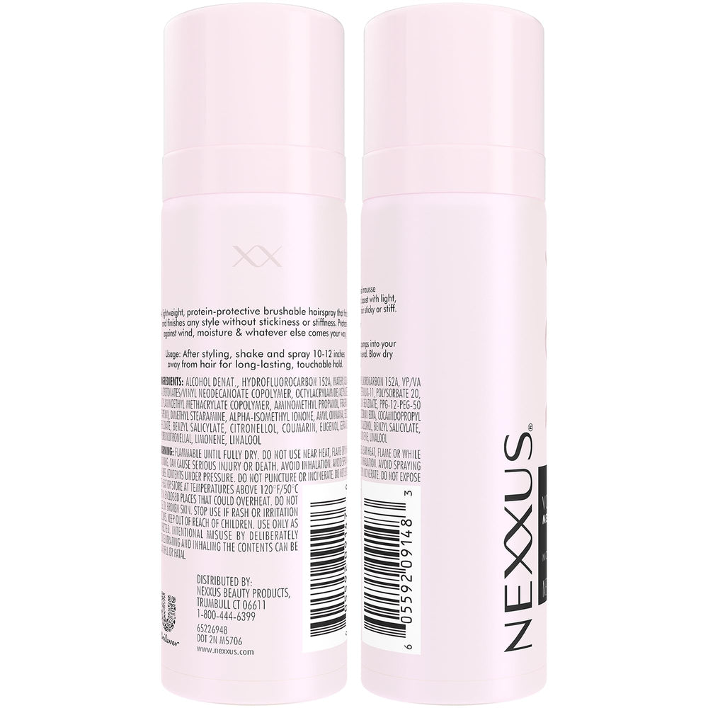 Nexxus travel-size hairspray 1.5 oz bottle for on-the-go touch-ups