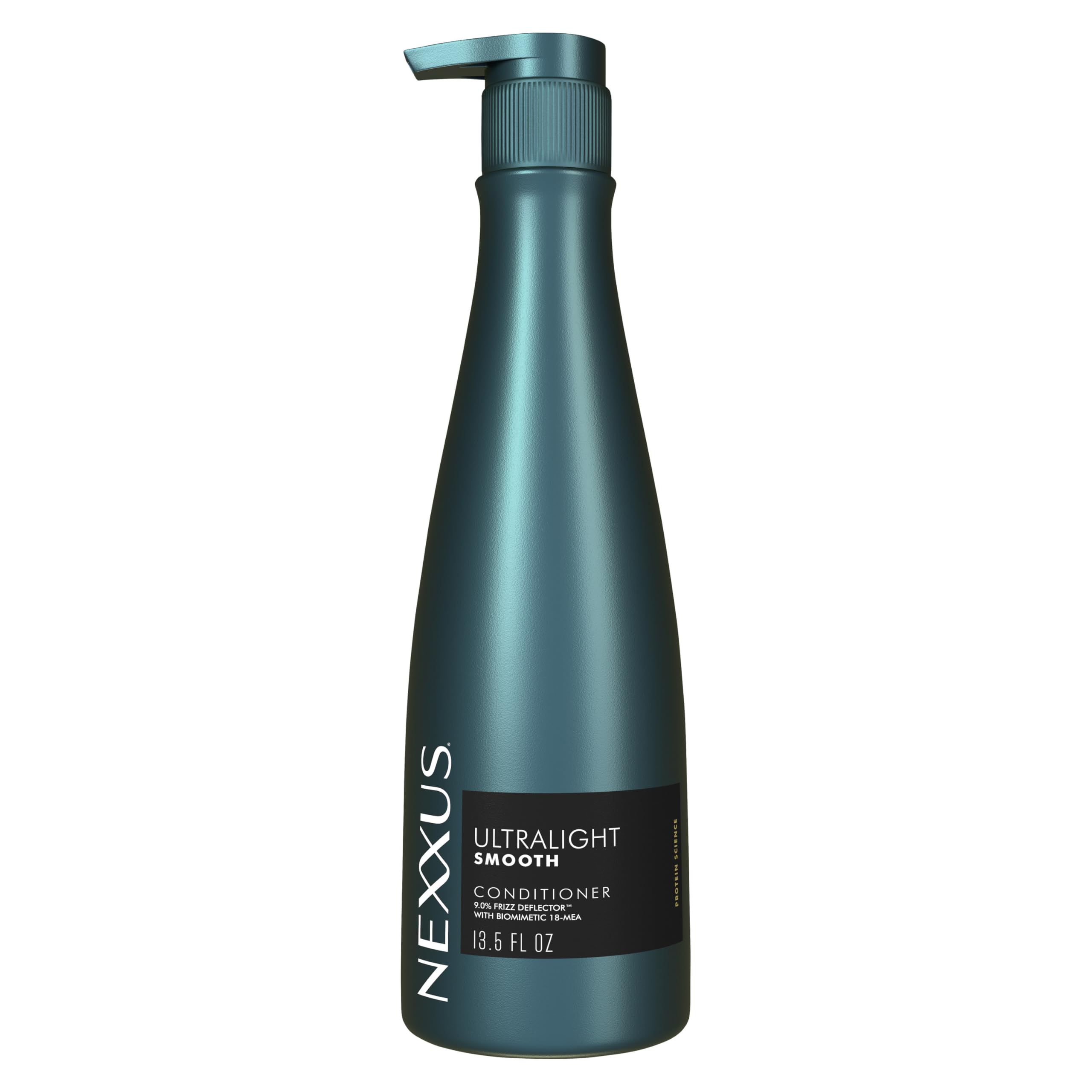 Nexxus Ultralight Smooth Conditioner botella, cabello suave y sin frizz en humedad.