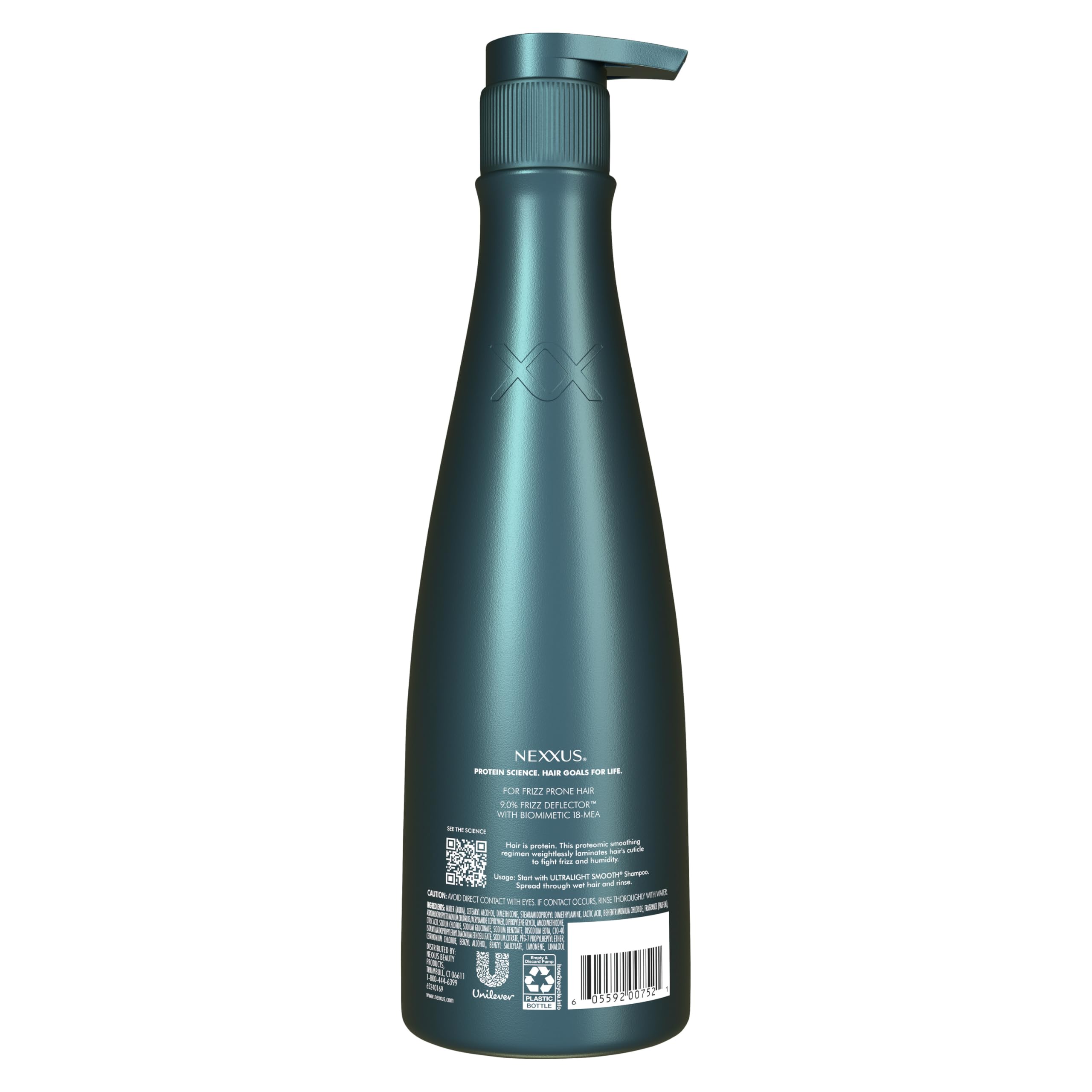 Nexxus Ultralight Smooth Conditioner ingredientes detalle: PROTEINFUSION para fortalecimiento visible.