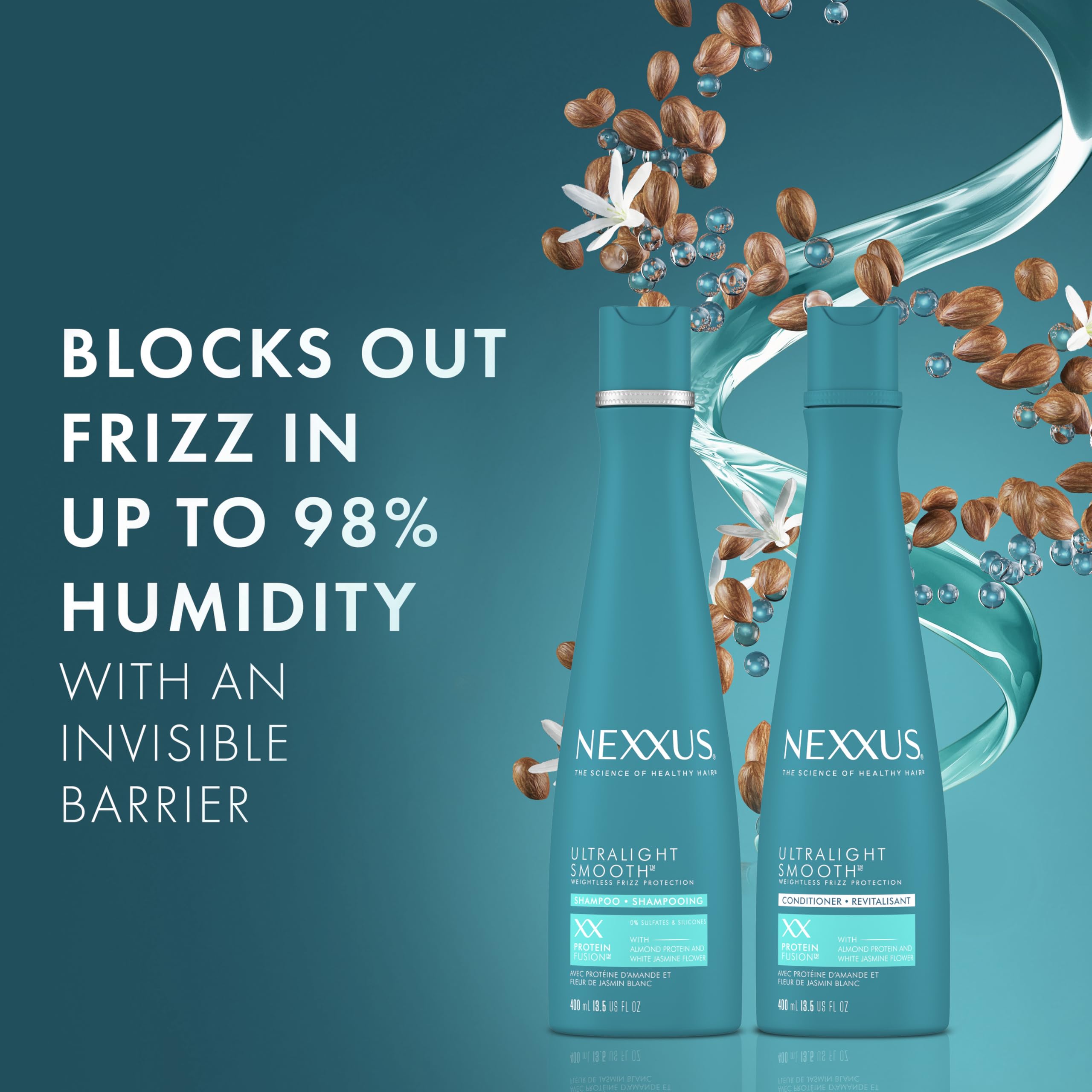 Nexxus Ultralight Smooth Conditioner bottle highlighting lightweight hydration.