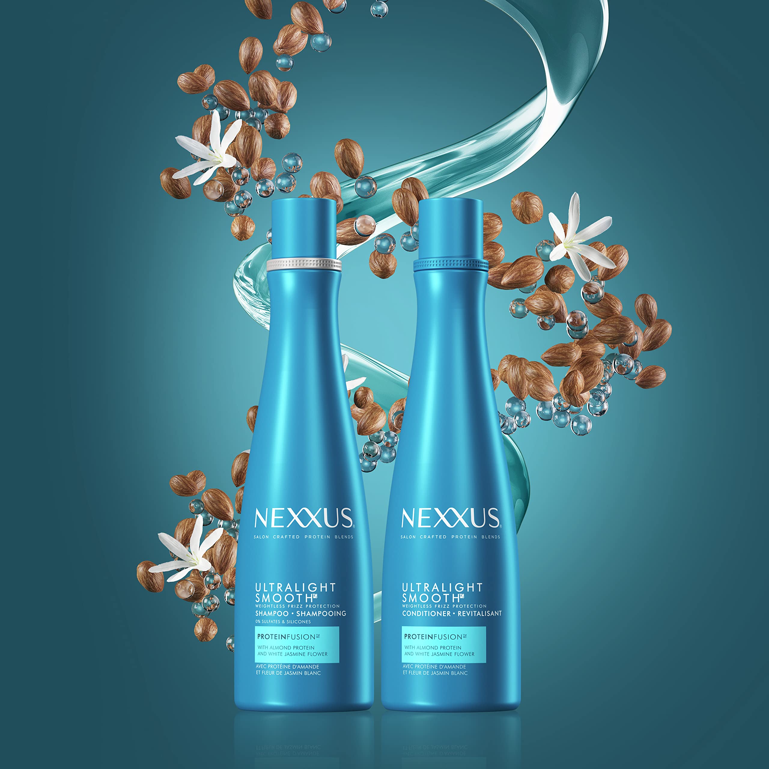 Nexxus Ultralight Smooth Frizz Defy Serum tube for extra control.