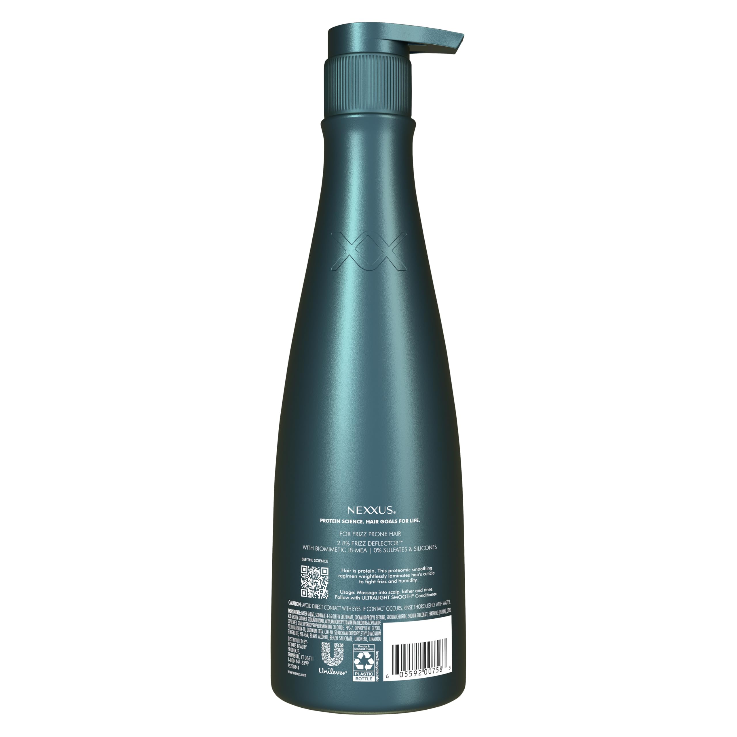 Nexxus Ultralight Smooth Shampoo, espuma cremosa, entrega suavidad sin peso.