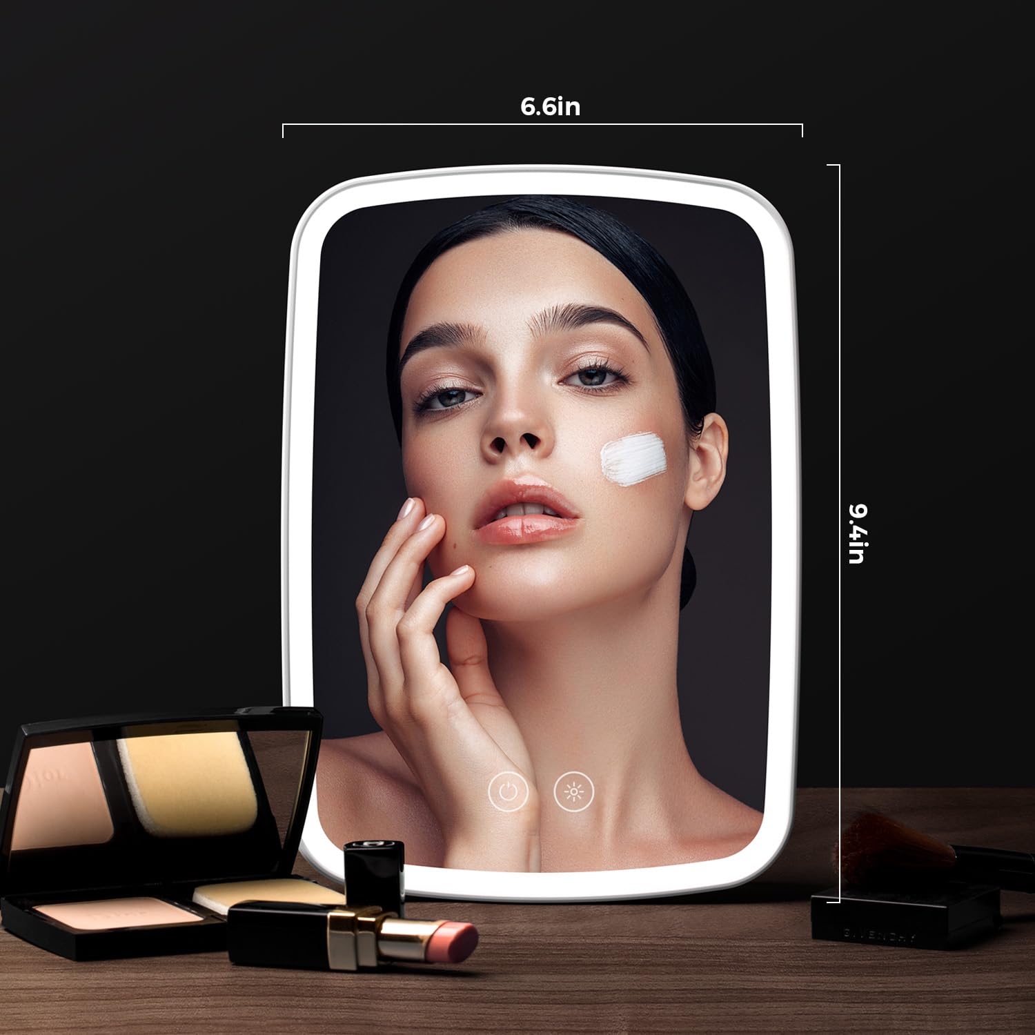 NEZZOE portable vanity mirror with adjustable angle for framing