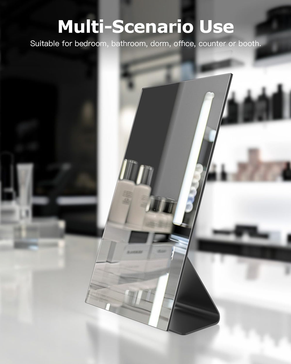 NEZZOE window-sill placement captures natural light for full-face view.
