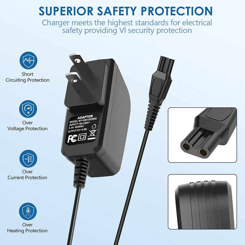 NFGEKT 15V charger connector end ensures a secure plug.