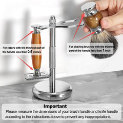 Nfijnlt shaving brush holder fits most brushes and speeds drying after use.