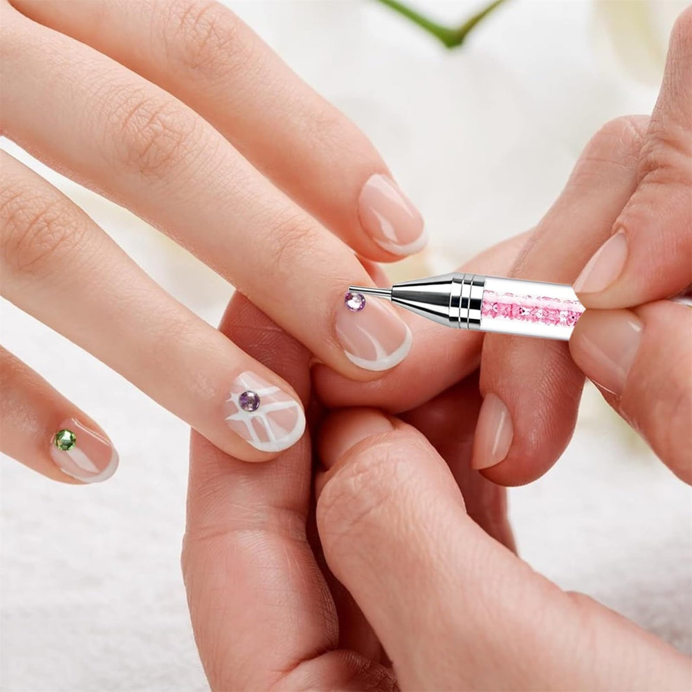 NFRBTD pink and white nail art kit improves grip and comfort