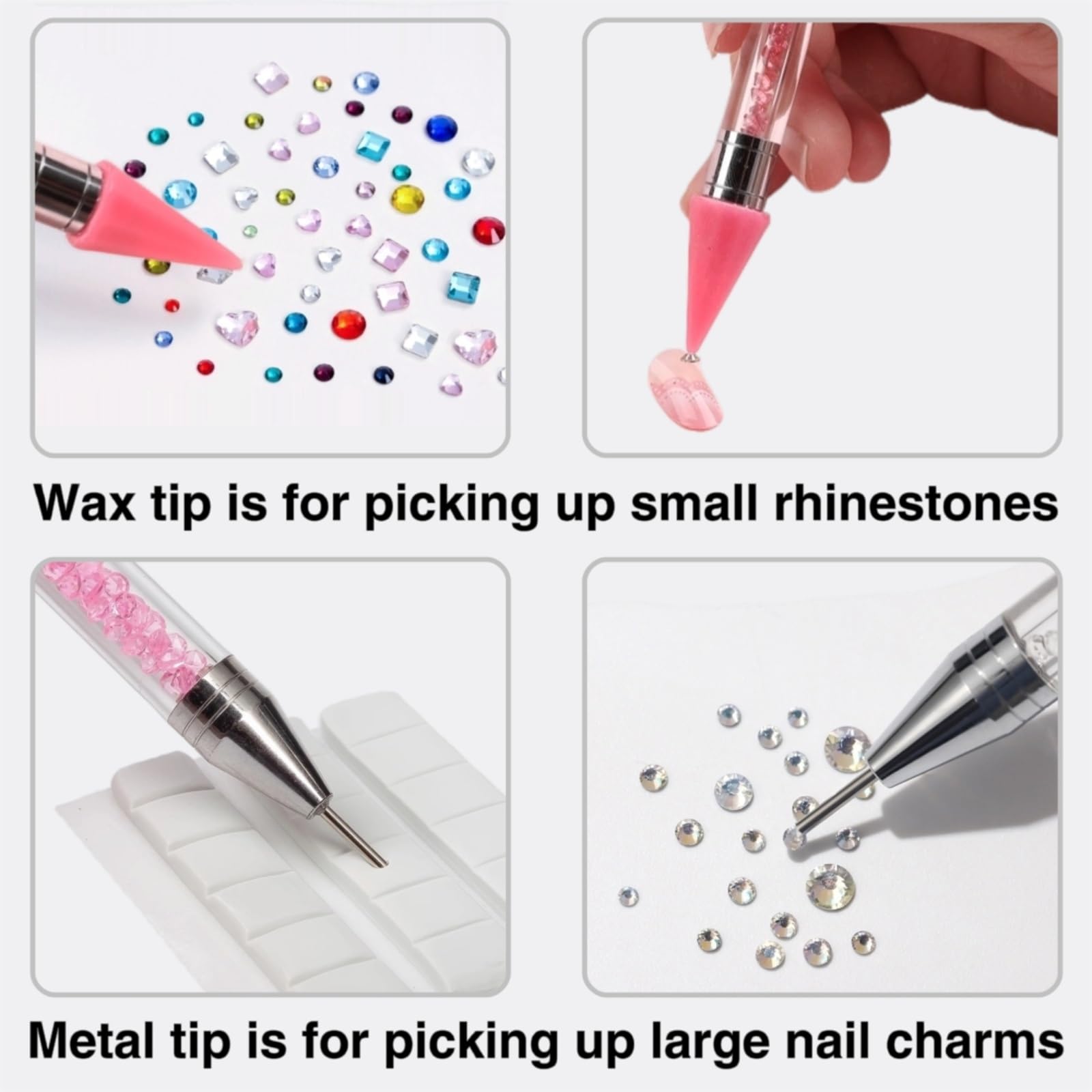 NFRBTD rhinestone picker tool metal-tip placement for precise positioning