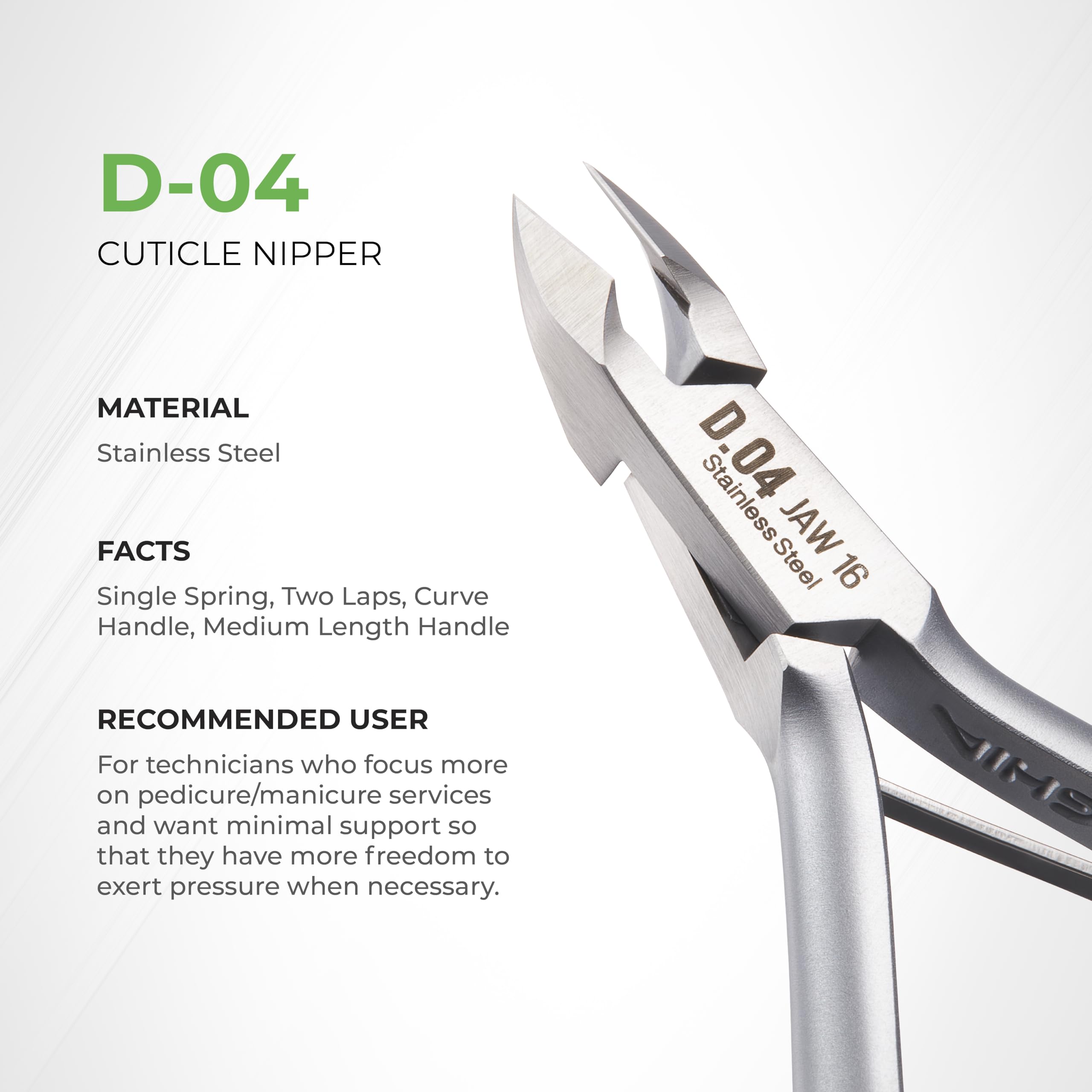 NGHIA Cuticle Nipper D-04 JAW 14 tip angle focusing on blade depth